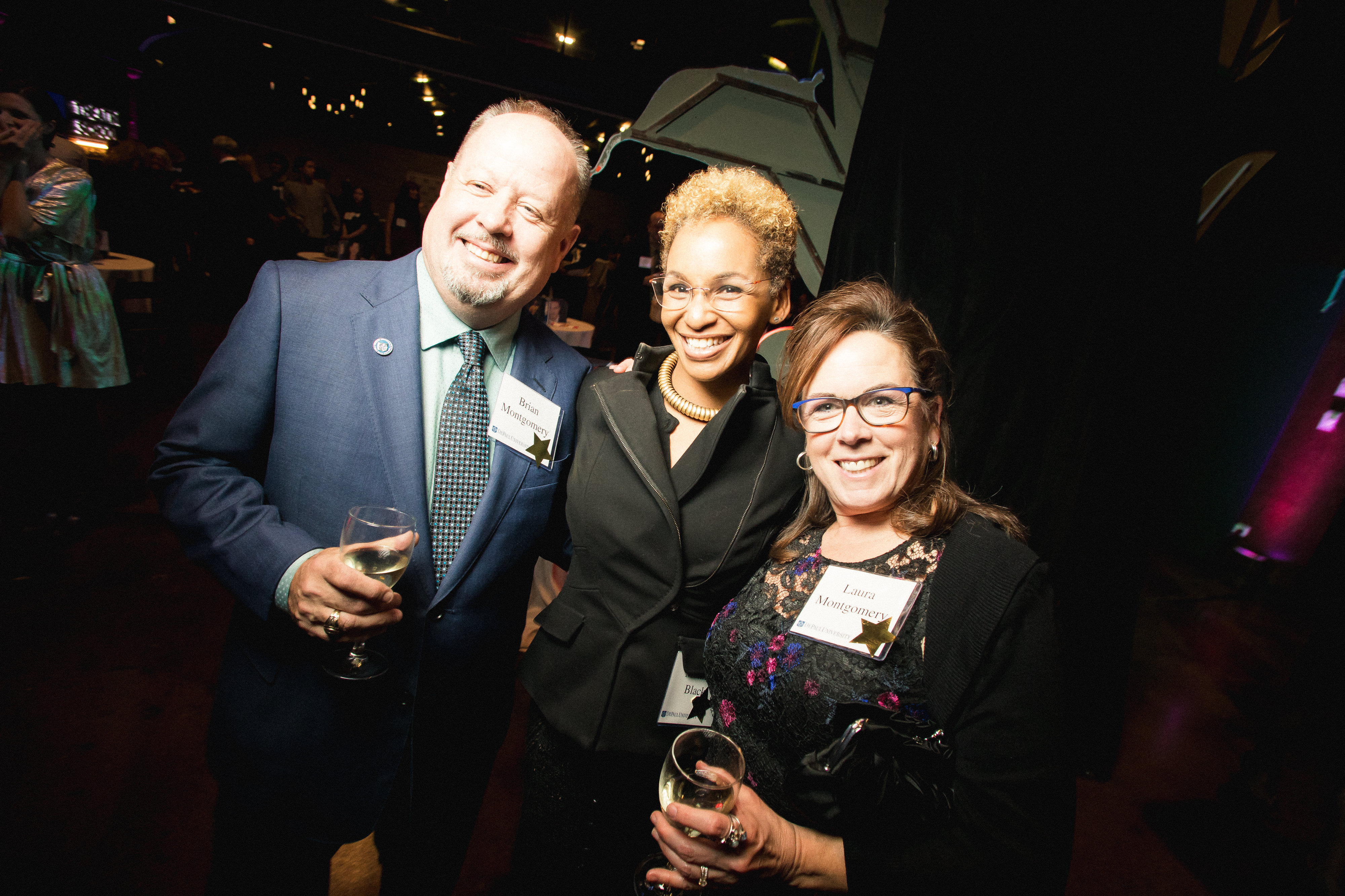 Event co-chair Brian Montgomery with board member Monika Black and Laura Montgomery.